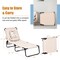 Adjustable Back Folding Beach Lounge Chair for Patio Pool or Garden